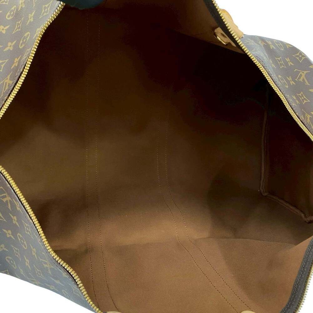 LOUIS VUITTON Brown Monogram Leather Keepall 55 Boston Bag - Picture 9 of 9